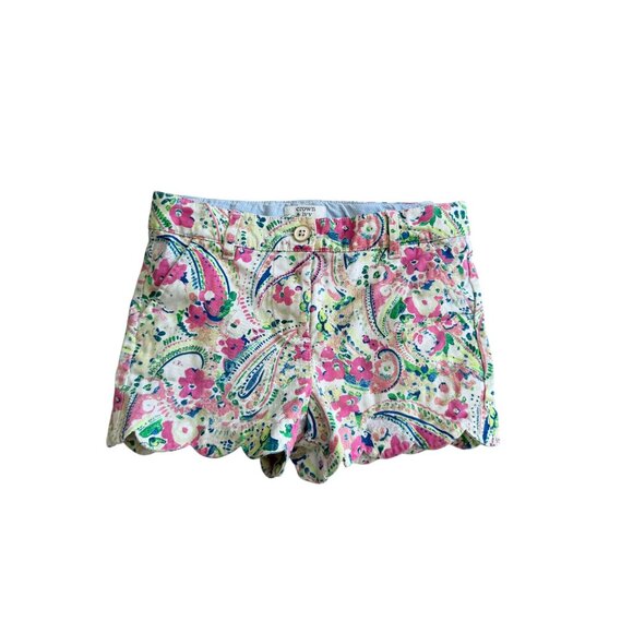 CROWN & IVY Kids Girls Scalloped Floral Short Size 8 - Picture 6 of 6